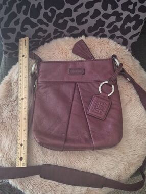 Ellington Plum Leather Crossbody Bag